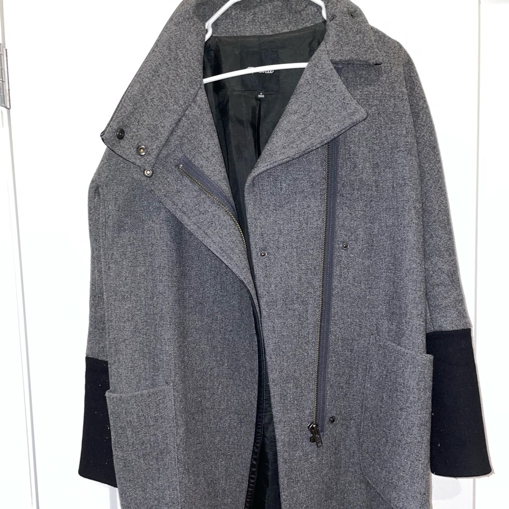 Madewell Gray Wool-Blend Coat